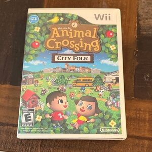 Nintendo Animal Crossing: City Folk Wii Game - Green and Blue Cover